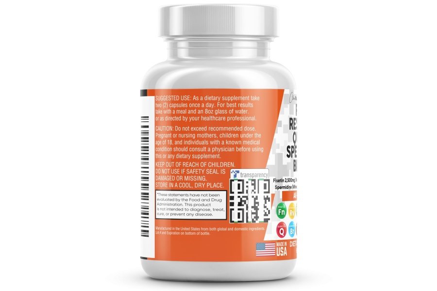 Clean Nutraceuticals Fisetina 2500 mg Quercetina 1000 mg Resveratrol 1000 mg con espermidina Extracto de germen de trigo 1000 mg - Suplemento de salud para adultos Longevidad con berberina, colágeno, rodiola, apigenina - Image 7