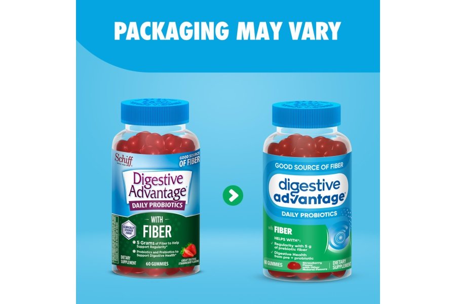 Digestive Advantage Suplemento de fibra prebiótica con probióticos para mujeres y hombres salud digestiva, gomitas de fibra para adultos regularidad y salud intestinal, sabor a fresa de 60 quilates - Image 5