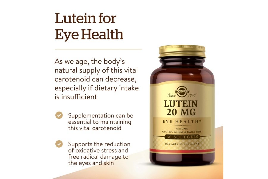 Solgar Luteína 20 mg, 60 cápsulas blandas - Apoya la salud ocular - Ayuda a filtrar la luz azul - Contiene luteína FloraGLO - Sin OGM, sin gluten, sin lácteos - 60 porciones - Image 3