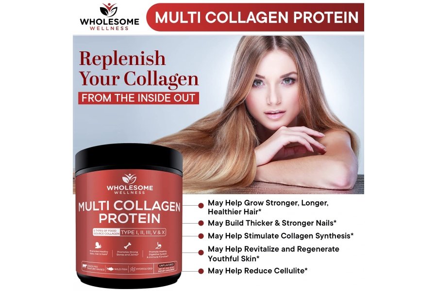 Polvo de proteína de colágeno múltiple hidrolizado (tipo I II III V X) Caldo súper hueso todo en uno alimentado con pasto + péptidos de colágeno - Mezcla premium de carne de res, pollo, pescado salvaje y colágeno de cáscara de huevo alimentados con pasto - Image 7