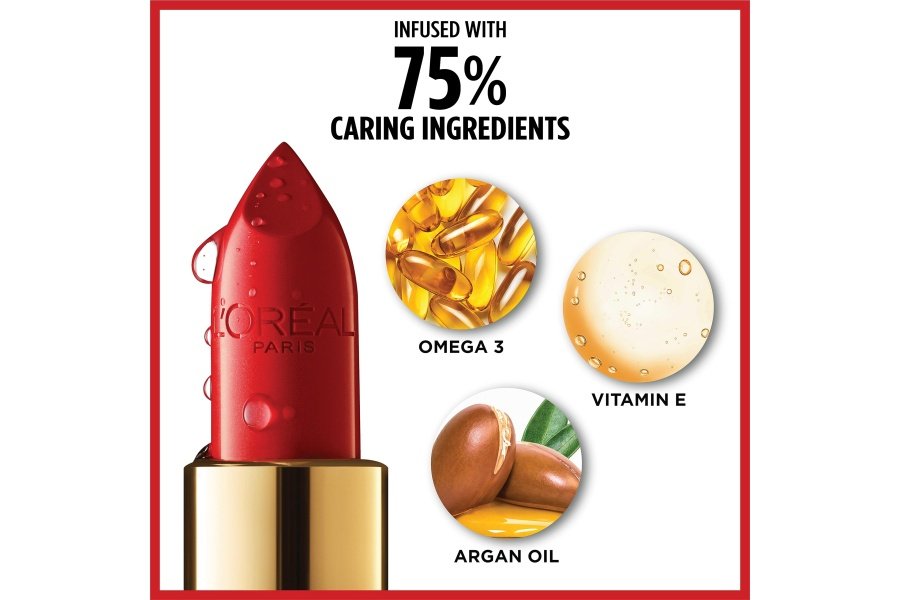 L'Oreal Paris Color Riche Original cremoso, hidratante satinado lápiz labial con aceite de argán y vitamina E, Fairest Nude, 1 unidad - Image 3