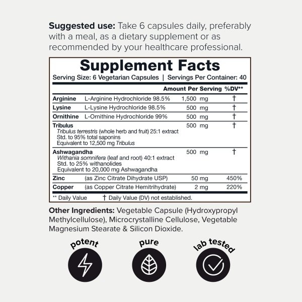 Suplementos de HGH para hombres y mujeres (240 unidades) 3550 mg+ apoyan el crecimiento muscular y niveles saludables de hormona de crecimiento humano para hombres, con arginina, ornitina, lisina, tribulus y Ashwagandha TQ de alta pureza - Image 2