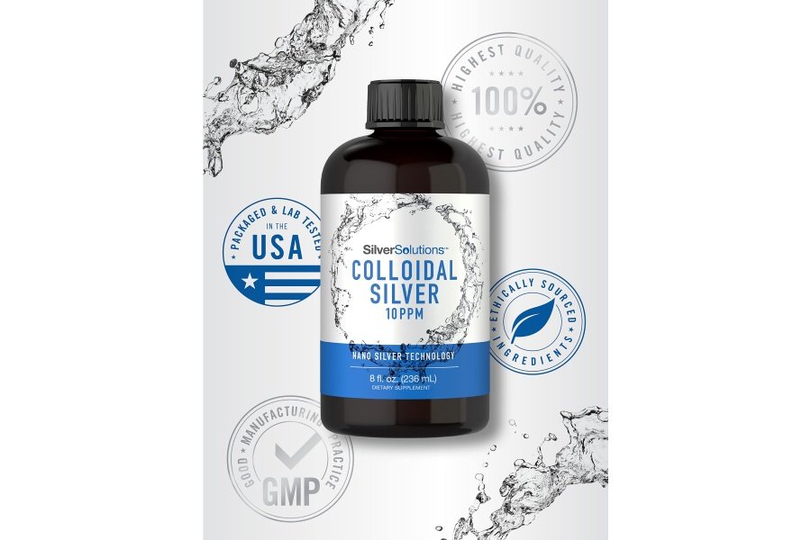 Plata coloidal Carlyle | 10 ppm | 8 onzas (236 ml) | Tecnología Nano Plata | Suplemento vegetariano, sin OGM y sin gluten | Soluciones de plata - Image 5