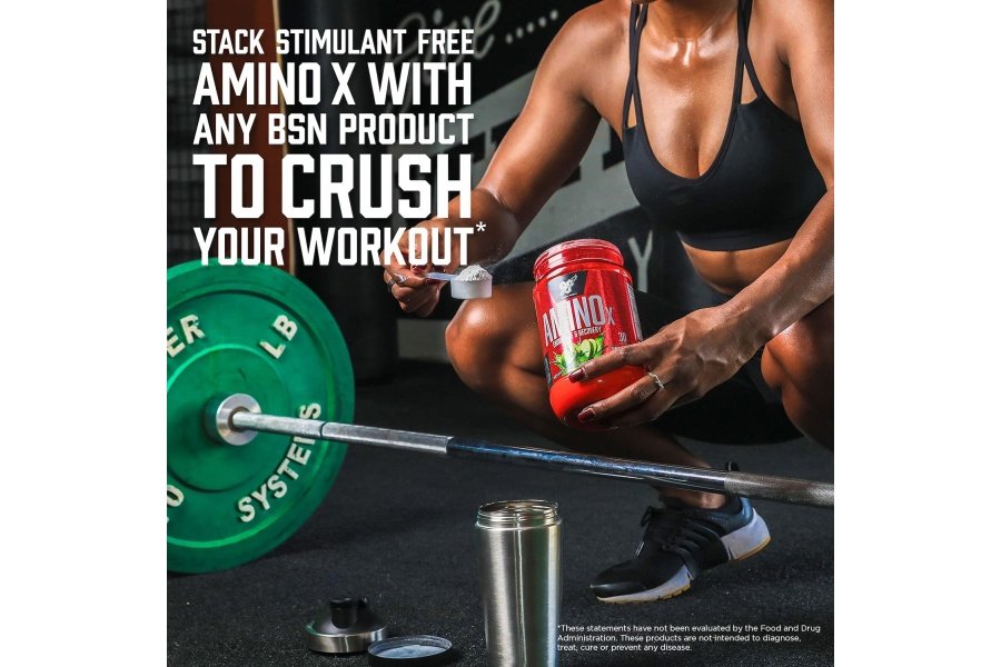 BSN Amino X Polvo de recuperación y resistencia muscular con BCAA, apoyo durante el entrenamiento, 10 gramos de aminoácidos, apto para dietas cetogénicas, sin cafeína, sabor: ponche de frutas, 30 porciones (el embalaje puede variar) - Image 6