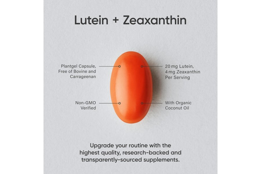 Cápsulas de luteína y zeaxantina Sports Research® - Suplemento de apoyo a la salud ocular elaborado con Lute-Gen® y aceite de coco orgánico - Apto para veganos y verificado sin OGM - 120 cápsulas blandas vegetales - Image 5