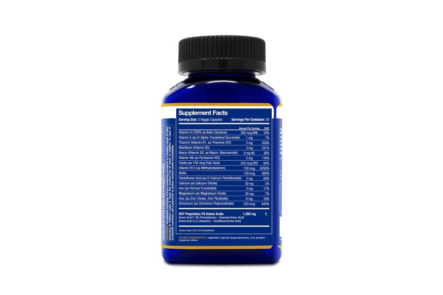 HCF Happy, Calm & Focused - Suplemento de enfoque nootrópico natural - Aumenta la concentración, mejora el enfoque, ayuda a la calma natural y alivia el estrés - 90 cápsulas para hombres y mujeres - Suplemento cerebral sin cafeína - Image 2