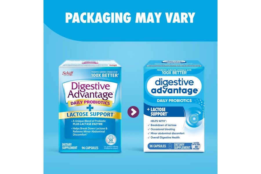 Probióticos Digestive Advantage + enzimas digestivas lactasa para la salud digestiva, probióticos diarios para mujeres y hombres hinchazón ocasional, descomposición de la lactosa, malestar abdominal menor, apoyo inmunológico, 96 ct - Image 6