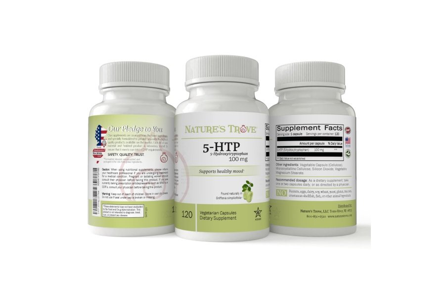 Nature's Trove 5-HTP 100mg 120 Cápsulas Vegetarianas - Image 3