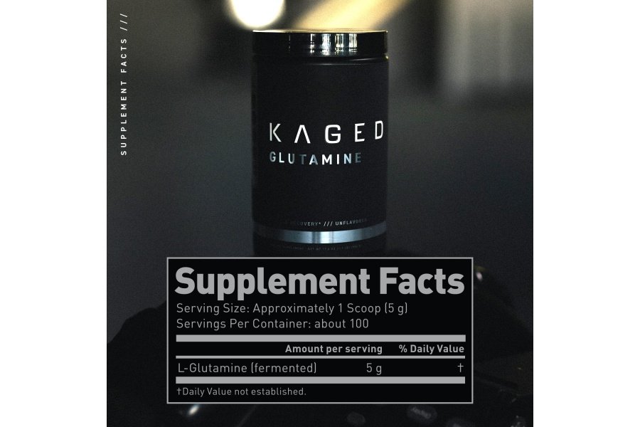 Kagged MUSCLE, L-Glutamina en polvo 500 gramos, vegano, apoya la recuperación muscular, después del entrenamiento, glutamina, sin sustancias prohibidas, sin sabor, 100 porciones - Image 2