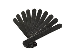 HeeYaa Lima de uñas 10 PCS Limas de uñas profesionales de doble cara de grano 100/180 Tablero de esmeril Herramienta de manicura pedicura negra y limas pulidoras de uñas