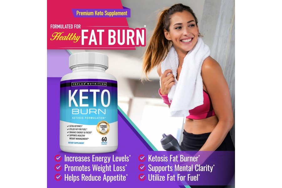 Toplux Keto Burn Pills Ketosis Pérdida de peso - 1200 mg Quemador de grasa cetogénico natural ultra avanzado usando dieta de cetonas para hombres y mujeres Suplemento de 60 cápsulas - Image 3