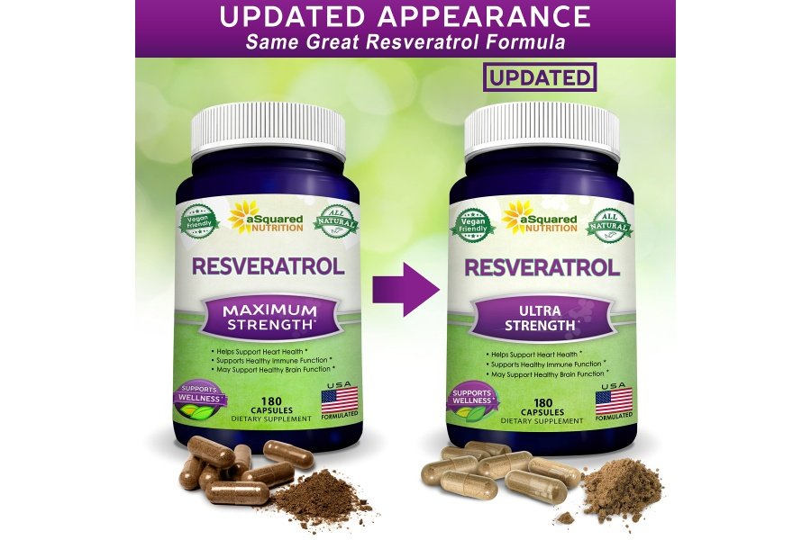 Resveratrol 100% natural - 1000 mg por porción Fuerza máxima (180 cápsulas) Suplemento antioxidante, píldoras de trans-resveratrol para la salud del corazón y puro, trans resveratrol y polifenoles - Image 5