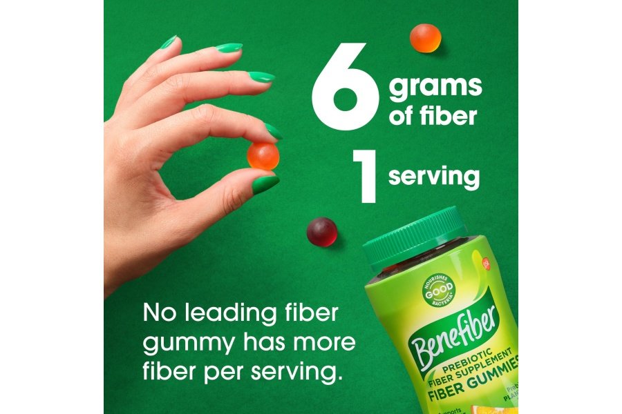 Benefiber Gomitas suplementarias de fibra prebiótica para la salud digestiva, sabor a fruta variada, 81 unidades - Image 3
