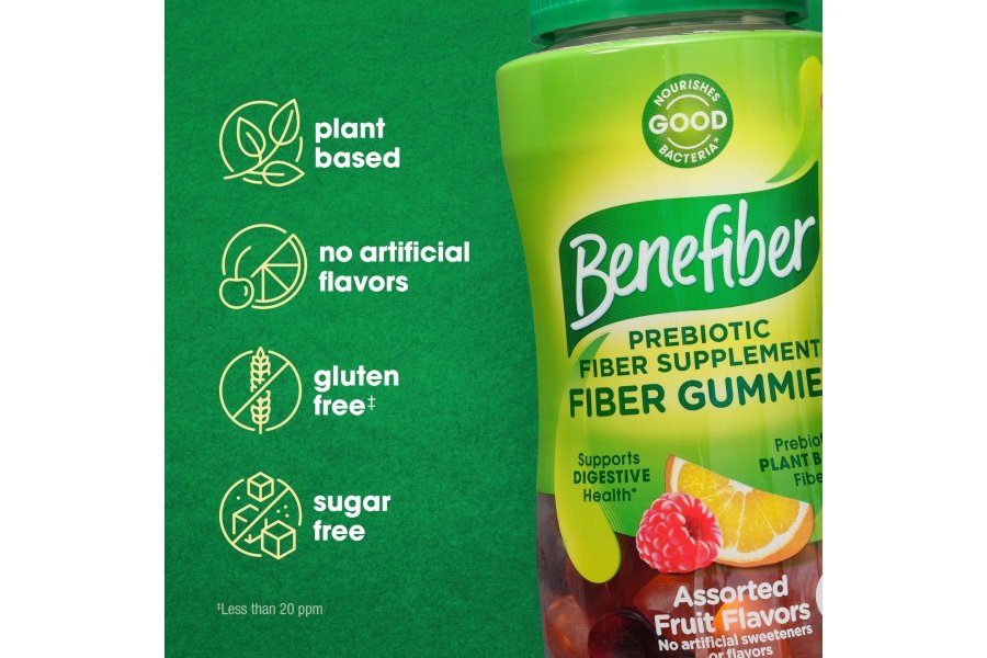 Benefiber Gomitas suplementarias de fibra prebiótica para la salud digestiva, sabor a fruta variada, 81 unidades - Image 4