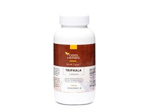 YOGIS HERBS Triphala Cápsulas Amalaki (Emblica Officinalis), Bibhitaki (Terminalia Bellirica) y Haritaki (Terminalia Chebula) 90 Cápsulas Vegetales