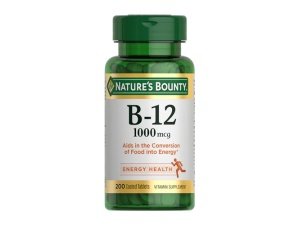 Nature's Bounty Vitamina B12, apoya el metabolismo energético, tabletas, 1000 mcg, 200 unidades