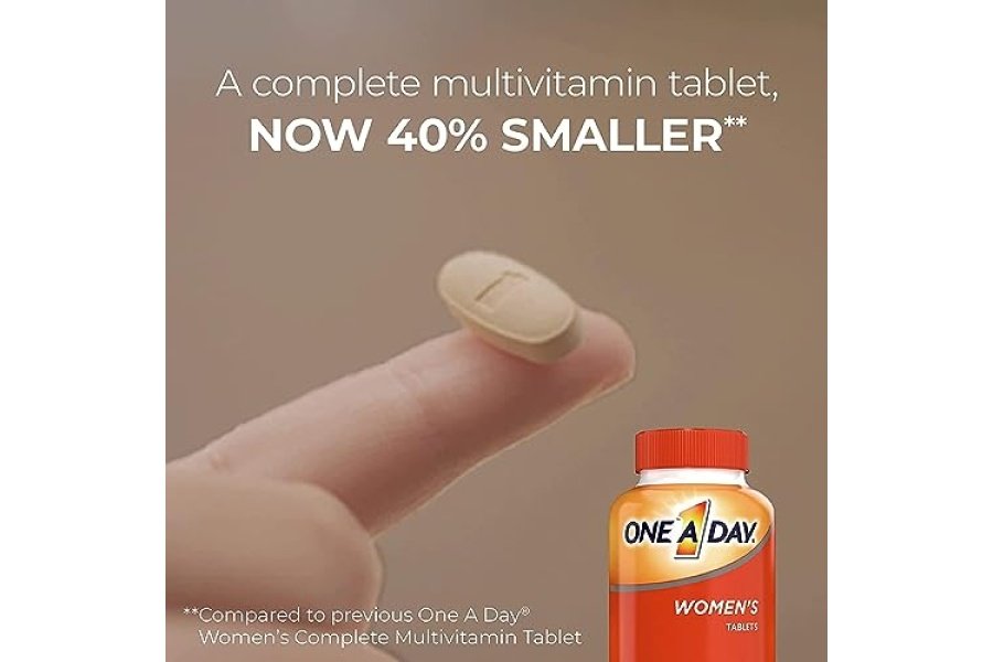 ONE A DAY Multivitamínico diario completo para mujer con vitamina A, B, C, D y E, calcio y magnesio, apoyo a la salud inmune, 200 unidades - Image 4
