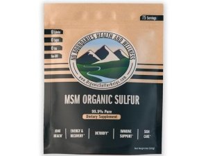 Cristales de azufre orgánico MSM de No Boundaries Health and Wellness – Suplemento de salud premium totalmente natural: 99,9% MSM puro – Beneficios: dolor en las articulaciones, alergias, salud de la piel, el cabello y las uñas – Sin rellenos