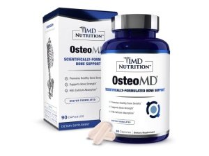 1MD Nutrition OsteoMD para apoyo integral - Suplemento para mujeres y hombres - Promueve la densidad con vitamina D - Hidroxiapatita con vitamina D3 y K2-90 cápsulas