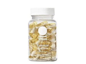 Ritual Multivitamínico para mujeres mayores de 18 años con vitamina D3 para apoyo inmunológico*, Omega 3 DHA vegano, B12, hierro, sin gluten, sin OGM, verificado por USP, suministro para 30 días, 60 cápsulas