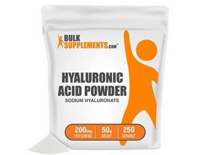 BulkSupplements.com Polvo de ácido hialurónico - Suplementos de ácido hialurónico, ácido hialurónico 215 mg - Ácido hialurónico de grado alimenticio, sin gluten - 215 mg por porción, 50 g (1,8 oz) (paquete de 1)