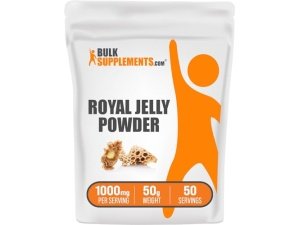 BulkSupplements.com Royal Jelly Powder - Suplemento de jalea real, jalea real 1000 mg - para apoyo inmunológico, sin gluten, 1000 mg por porción, 50 g (1,8 oz) (paquete de 1)