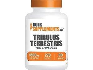 BulkSupplements.com Tribulus Terrestris Cápsulas - Tribulus Terrestris para hombres y mujeres, Tribulus Terrestris 1500 mg - Sin gluten, 3 cápsulas por porción, 270 cápsulas (paquete de 1)
