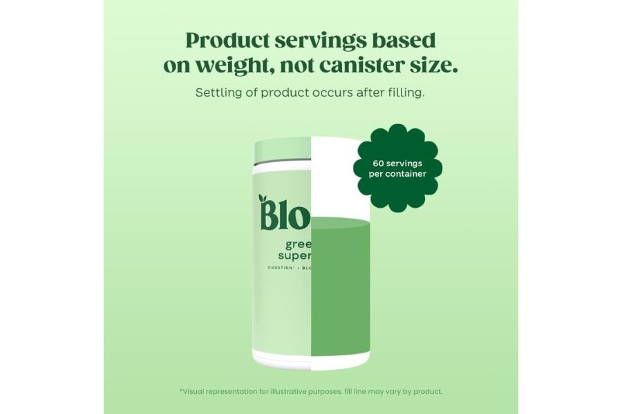 Bloom Nutrition Superfood Greens Powder, enzimas digestivas con probióticos y prebióticos, salud intestinal, alivio de la hinchazón para mujeres, clorella, mezcla de jugo verde con polvo de raíz de remolacha, 60 SVG, baya - Image 6
