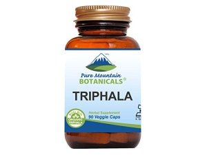 Pure Mountain Botanicals Triphala Cápsulas 90 cápsulas veganas kosher ahora con 500 mg de mezcla orgánica de fruta india Amla