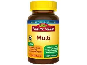 Tabletas multivitamínicas Nature Made con hierro, multivitaminas para mujeres y hombres para apoyo nutricional diario, 130 tabletas, suministro para 130 días