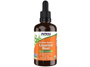 Suplementos de NOW Foods, raíz de regaliz orgánica certificada 2 fl. onz
