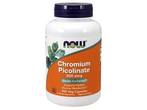 NOW Suplementos, picolinato de cromo 200 mcg, cofactor de insulina*, 250 cápsulas vegetales