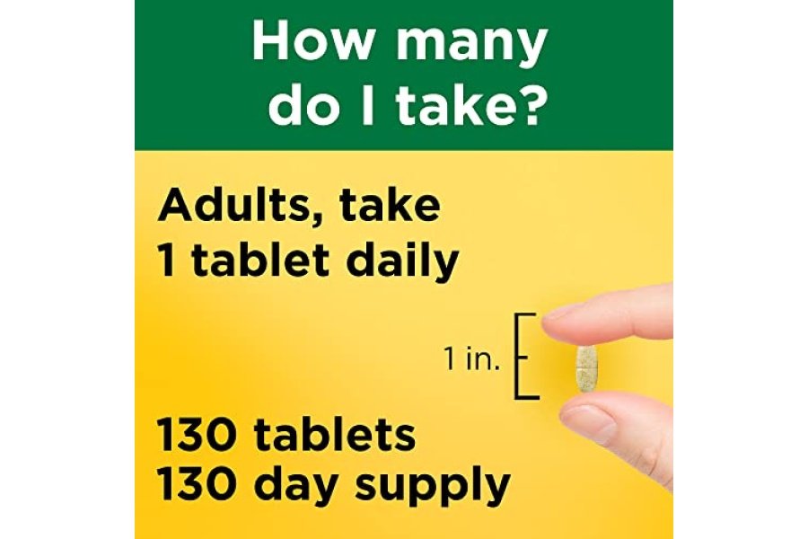 Tabletas multivitamínicas Nature Made con hierro, multivitaminas para mujeres y hombres para apoyo nutricional diario, 130 tabletas, suministro para 130 días - Image 4
