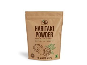 MB Herbals Haritaki en polvo 3.5 oz / 100 gramos |Terminalia chebula | duro | Mirobálano Chebulic | Antioxidante Natural