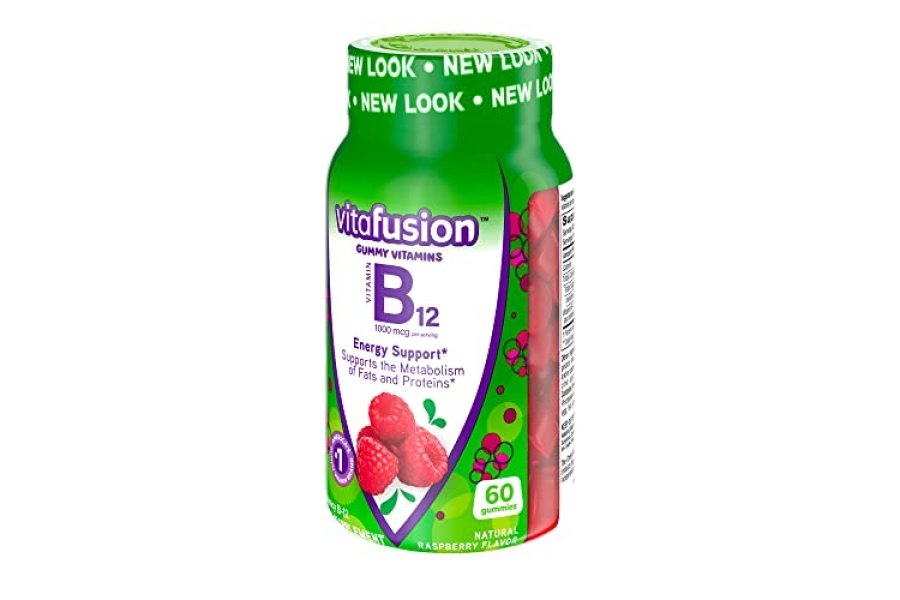 Vitaminas gomosas Vitafusion B12, delicioso sabor a frambuesa, 60 unidades (suministro para 30 días) - Image 12