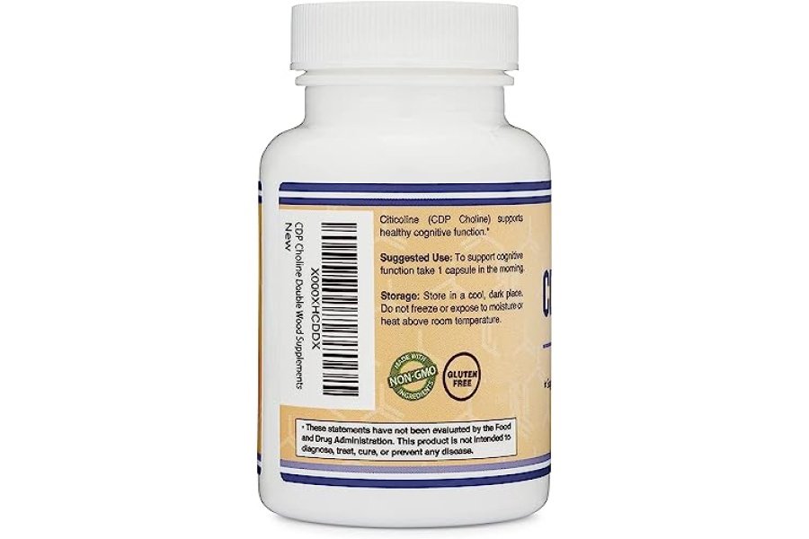 Suplemento CDP colina (citicolina), grado farmacéutico, probado por terceros (60 cápsulas de 300 mg) - Image 4
