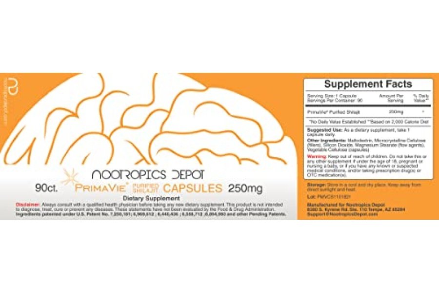 Nootropics Depot PrimaVie Shilajit Cápsulas | 250 mg | 90 unidades | Extracto Purificado | Hierba ayurvédica | Apoya la función mitocondrial + aumenta la resistencia - Image 2