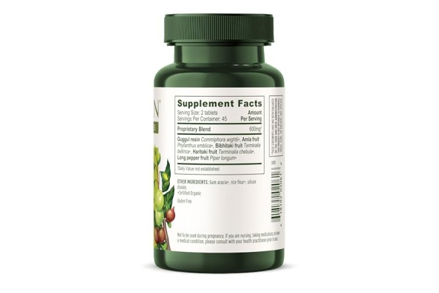 Banyan Botanicals Triphala Guggulu – Suplemento orgánico de Triphala con resina de Guggulu – Suplemento de desintoxicación a base de hierbas para apoyar una digestión saludable* – 90 tabletas – Vegano de origen sostenible sin OGM - Image 3