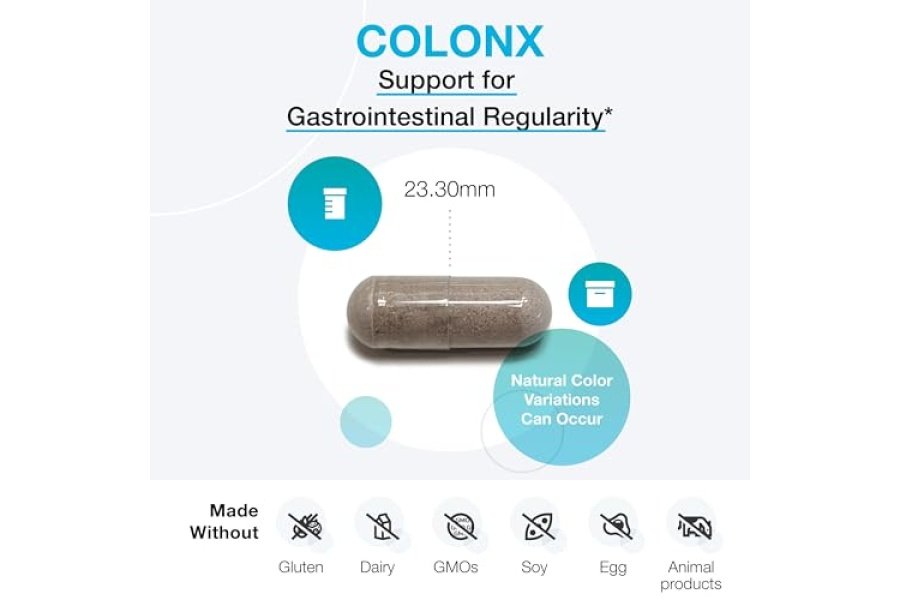 Suplemento XYMOGEN ColonX - Citrato de magnesio, aloe del Cabo, cápsulas Triphala para la salud digestiva - Suplemento de magnesio - Limpieza intestinal + apoyo intestinal (120 cápsulas) - Image 2