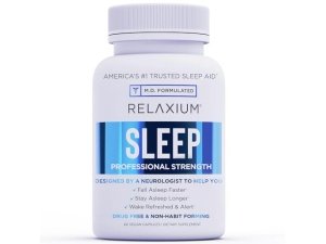 Relaxium Ayuda para dormir para adultos, melatonina 5 mg con glicinato de magnesio, Valerest y Ashwagandha que promueven el sueño, suplemento para dormir que no crea hábitos, 60 cápsulas, suministro para 30 días