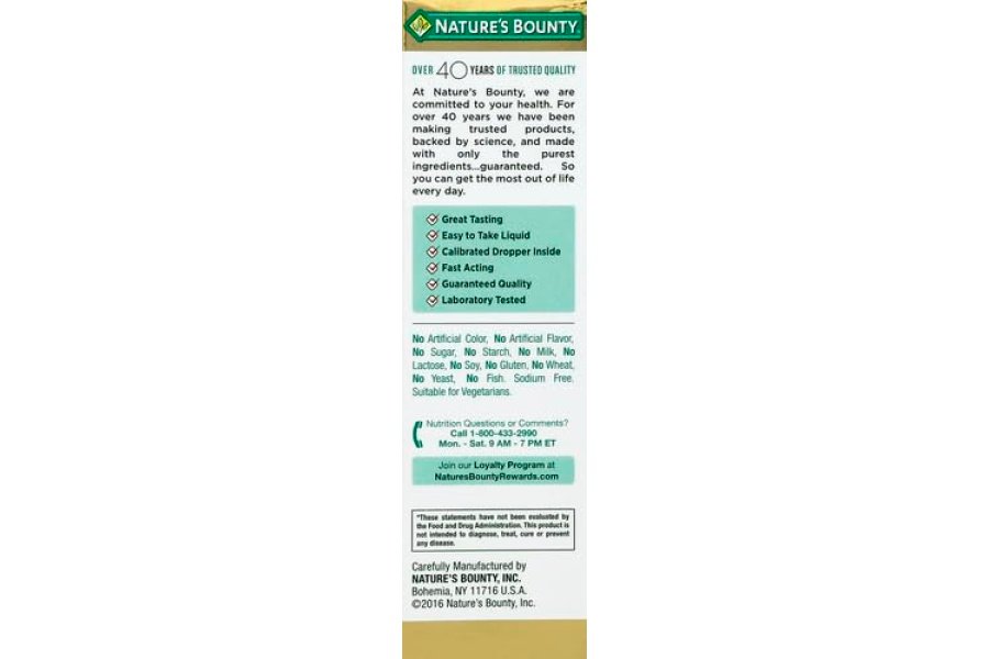 Nature's Bounty Vitamina B12 5000 Mcg Líquido sublingual, salud cardiovascular y apoyo de energía celular, 2 onzas líquidas (1 unidad) - Image 9