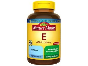 Nature Made Vitamina E 180 mg (400 UI) dl-Alfa, suplemento dietético para apoyo antioxidante, 300 cápsulas blandas, suministro para 300 días