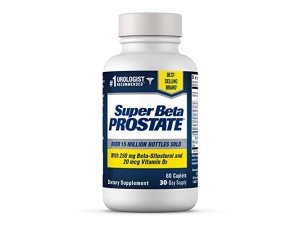 Suplemento de apoyo a la próstata Super Beta para la salud de los hombres: reduce los viajes al baño, promueve el sueño, mejor vaciado de la vejiga y próstata saludable, beta sitosterol (60 ct, 1 botella)