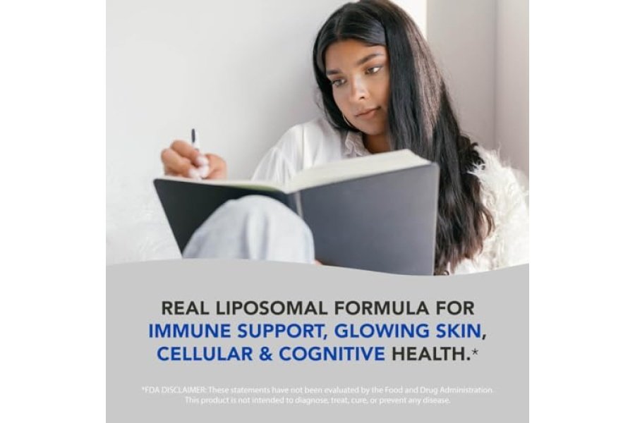 Suplemento de glutatión liposomal AMANDEAN. Setria Reducida Líquida 500mg. Apoyo inmunológico, salud cerebral, desintoxicación del hígado, salud de la piel. Fosfatidilcolina procedente de lecitina de girasol sin OGM. Sin soja y vegano. - Image 3