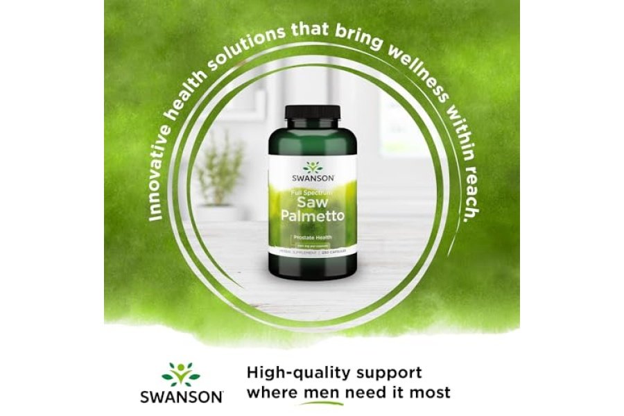 Swanson Saw Palmetto Suplemento herbario para hombres Salud de la próstata Suplemento para el cabello Salud urinaria 540 mg 250 cápsulas - Image 2