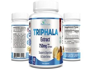 YUMMYVITE Triphala Cápsulas - Combinación de Amla, Harada (Haritaki) y Bahera (Bibhitaki) - Apoyo a la digestión y el colon, apoyo al sistema inmunológico - 60 cápsulas