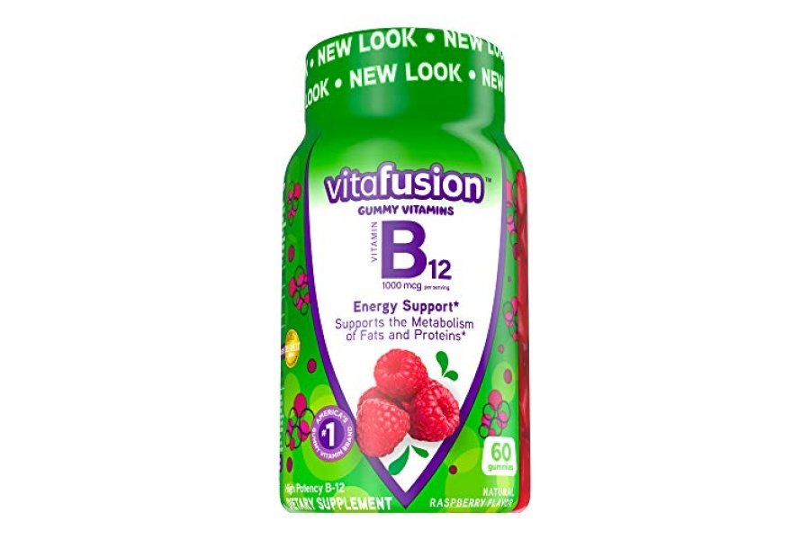 Vitaminas gomosas Vitafusion B12, delicioso sabor a frambuesa, 60 unidades (suministro para 30 días) - Image 9