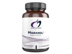 Designs for Health Migranol - Suplemento de matricaria con malato de magnesio, extracto de curcumina (cúrcuma), romero + riboflavina B2 - Sin OGM + sin gluten (90 cápsulas)