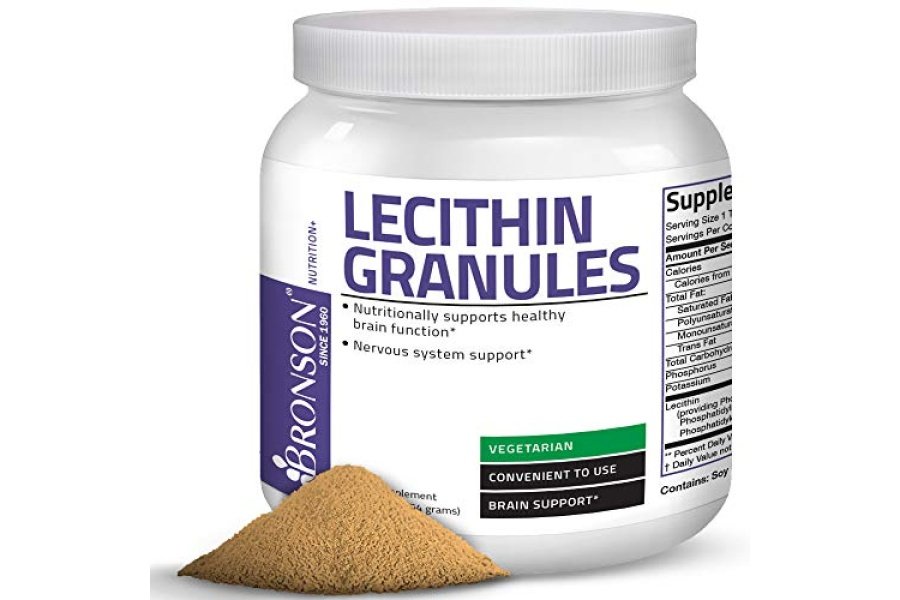 Gránulos de lecitina Bronson (en polvo) 7500 mg, 1 libra (454 gramos o 16 onzas)
