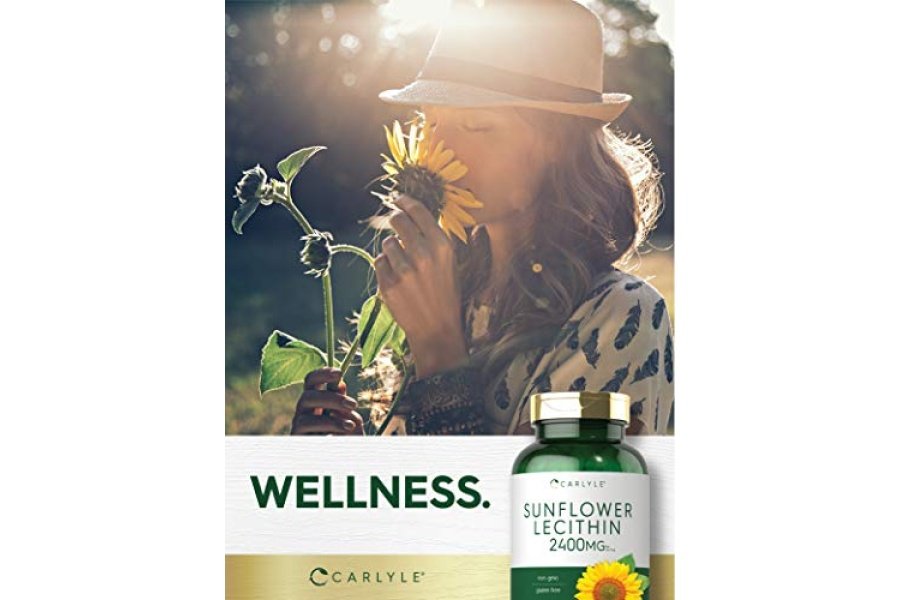 Cápsulas blandas de lecitina de girasol Carlyle | 2400 mg | 200 unidades | Rico en fosfatidilcolina | Suplemento sin OGM, sin soja y sin gluten - Image 6